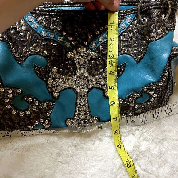 Rustic Coutures Blue Crossbody Purse - Picture 9 of 9